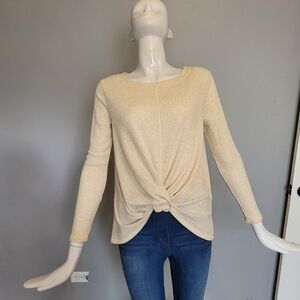 Jackson Rowe Knotty Long Sleeve Waffle Top, VGUC, Size XS